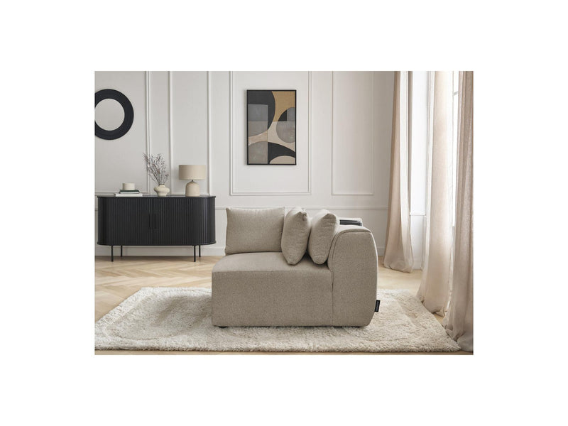 Jana - Angle Avec Têtière Pour Canapé Modulable - Tissu Chiné