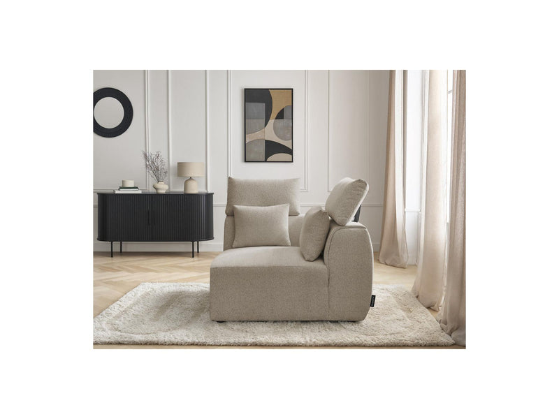 Jana - Angle Avec Têtière Pour Canapé Modulable - Tissu Chiné