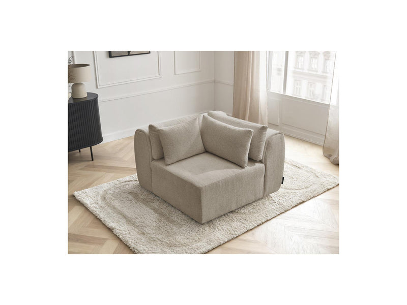 Jana - Angle Avec Têtière Pour Canapé Modulable - Tissu Chiné