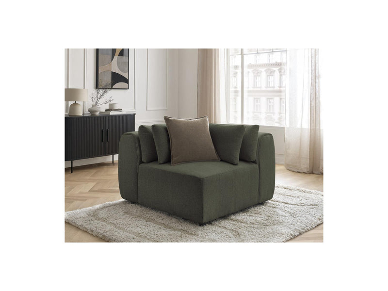 Jana - Angle Avec Têtière Pour Canapé Modulable - Tissu Chiné