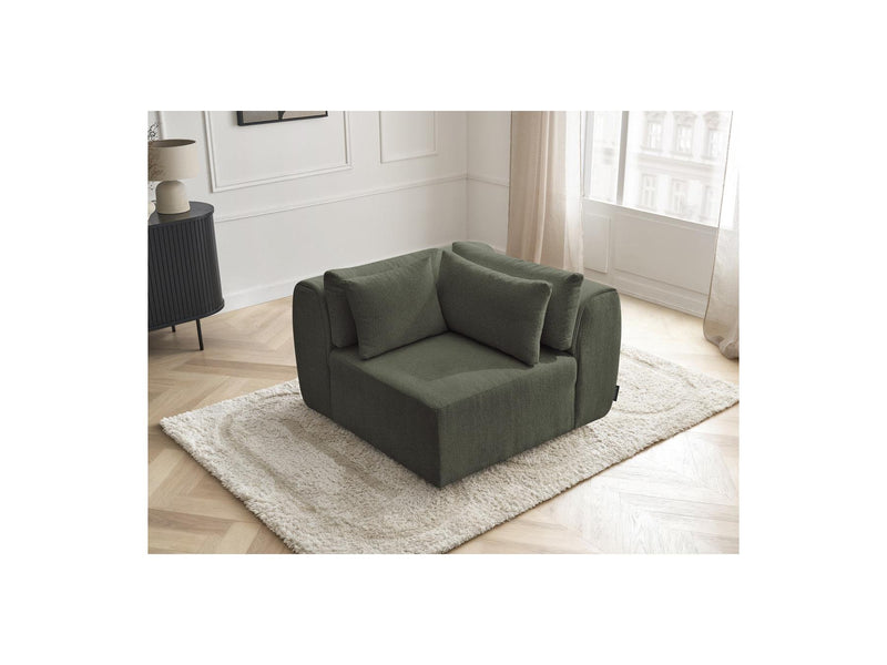 Jana - Angle Avec Têtière Pour Canapé Modulable - Tissu Chiné