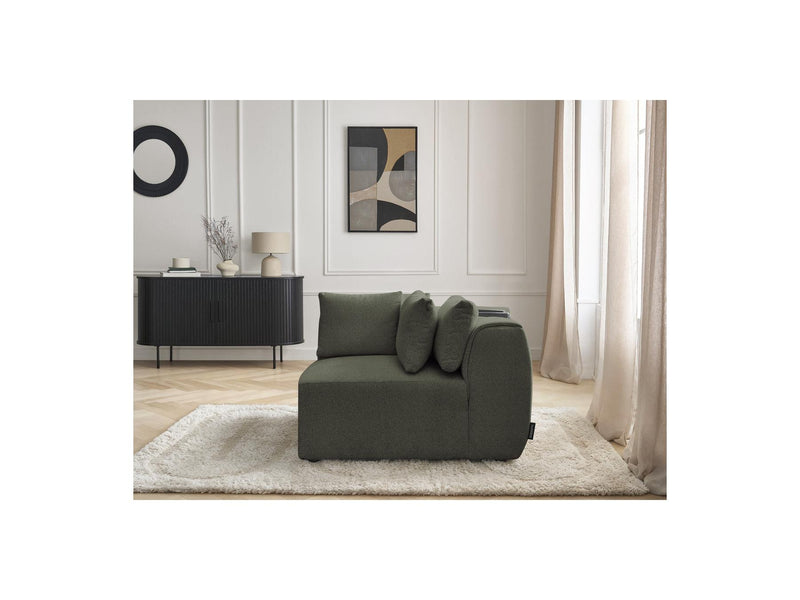 Jana - Angle Avec Têtière Pour Canapé Modulable - Tissu Chiné