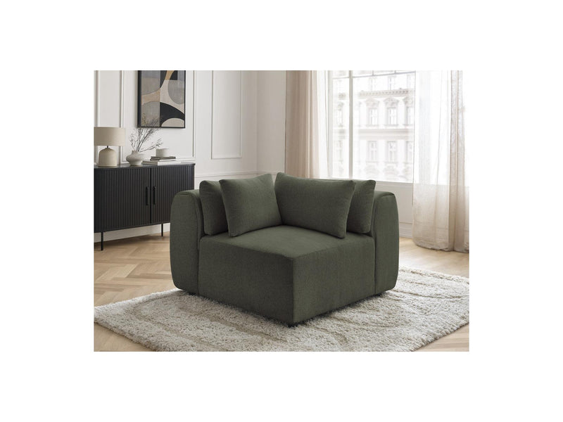 Jana - Angle Avec Têtière Pour Canapé Modulable - Tissu Chiné