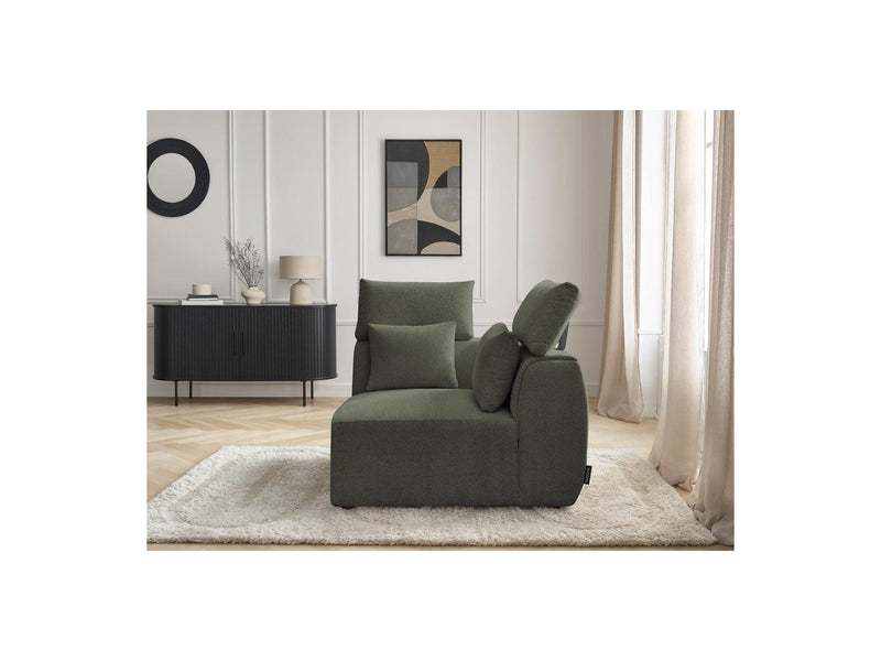 Jana - Angle Avec Têtière Pour Canapé Modulable - Tissu Chiné
