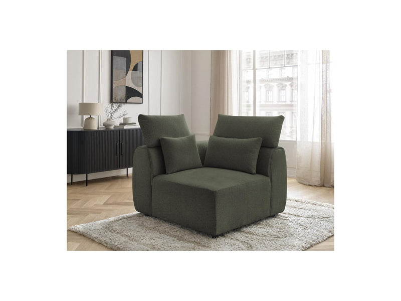 Jana - Angle Avec Têtière Pour Canapé Modulable - Tissu Chiné