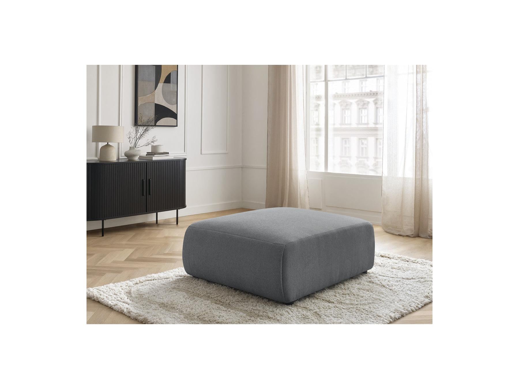 Jana - Large Pouffe - Heathered Fabric