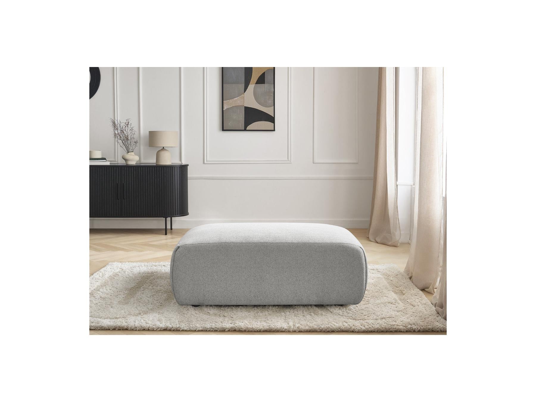 Jana - Pouf Petit - Tissu Chiné