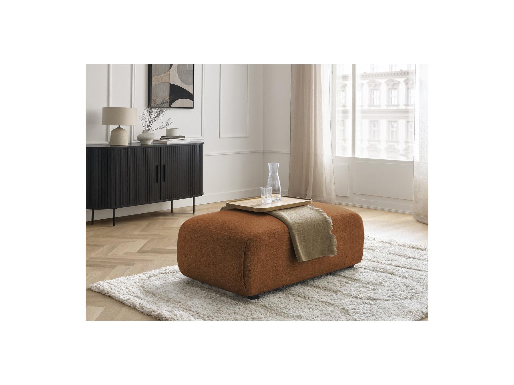 Jana - Pouf Petit - Tissu Chiné