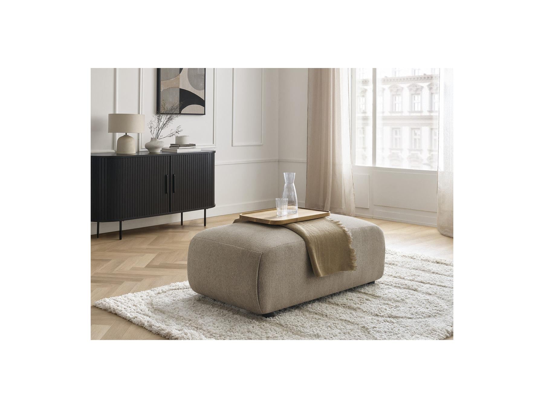 Jana - Pouf Petit - Tissu Chiné