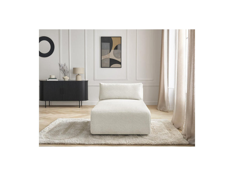 Jana - Méridienne Avec Têtière Pour Canapé Modulable - Tissu Chiné