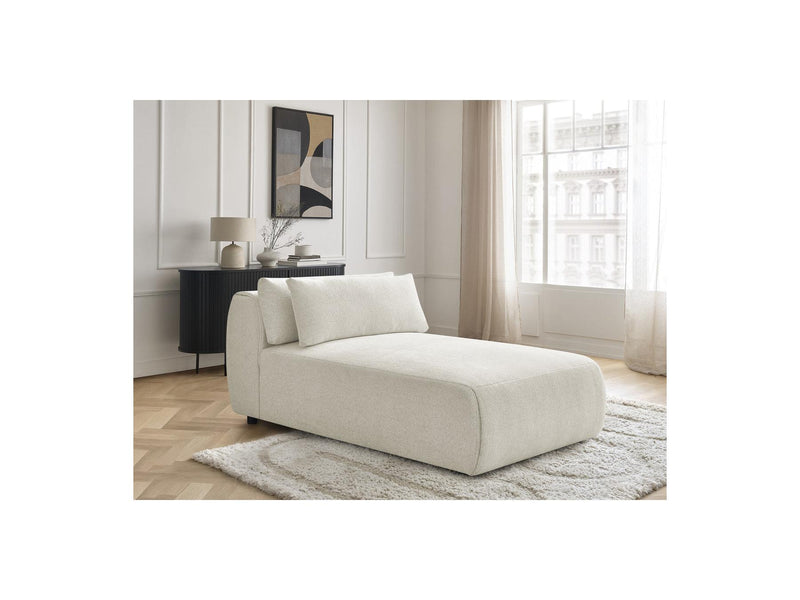 Jana - Méridienne Avec Têtière Pour Canapé Modulable - Tissu Chiné