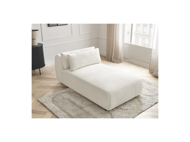 Jana - Méridienne Avec Têtière Pour Canapé Modulable - Tissu Chiné