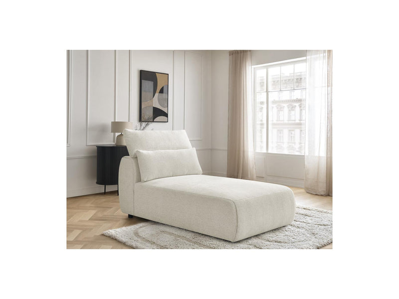Jana - Méridienne Avec Têtière Pour Canapé Modulable - Tissu Chiné
