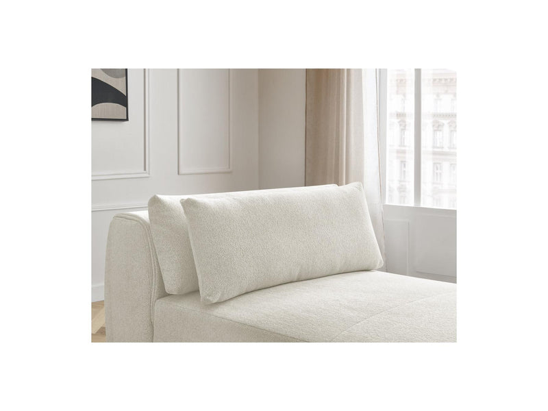 Jana - Méridienne Avec Têtière Pour Canapé Modulable - Tissu Chiné