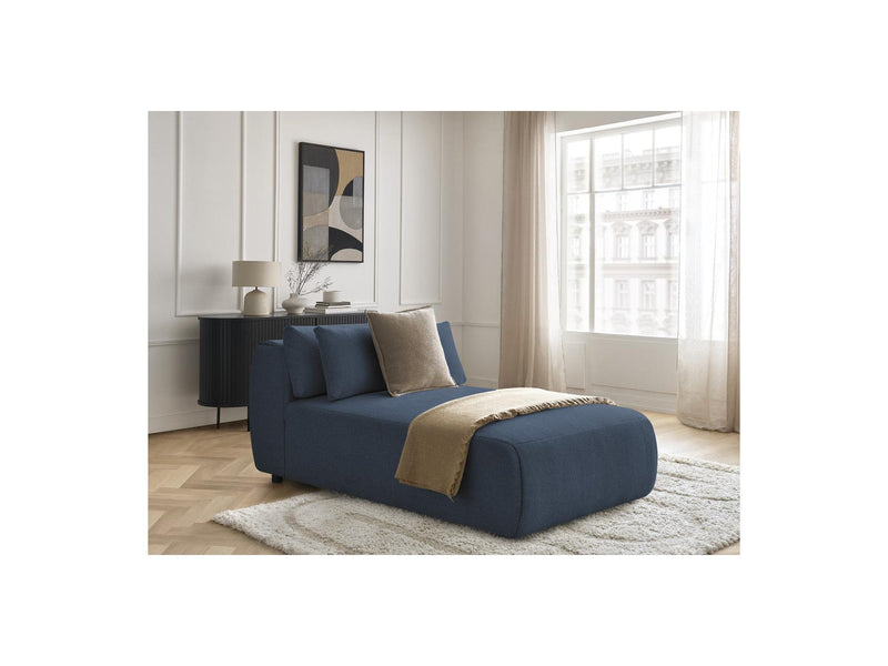 Jana - Méridienne Avec Têtière Pour Canapé Modulable - Tissu Chiné