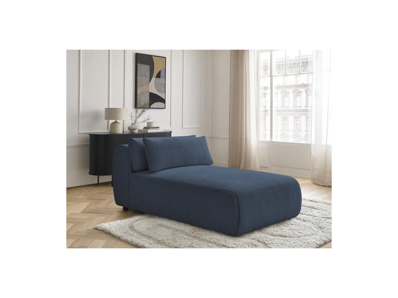Jana - Méridienne Avec Têtière Pour Canapé Modulable - Tissu Chiné