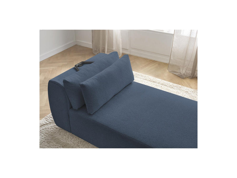 Jana - Méridienne Avec Têtière Pour Canapé Modulable - Tissu Chiné
