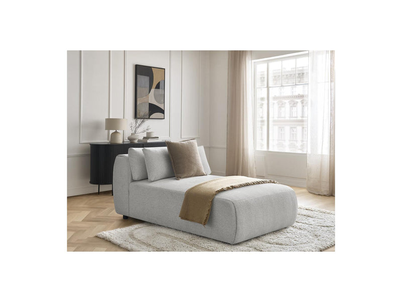 Jana - Méridienne Avec Têtière Pour Canapé Modulable - Tissu Chiné