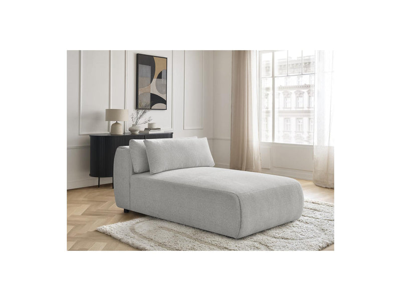 Jana - Méridienne Avec Têtière Pour Canapé Modulable - Tissu Chiné
