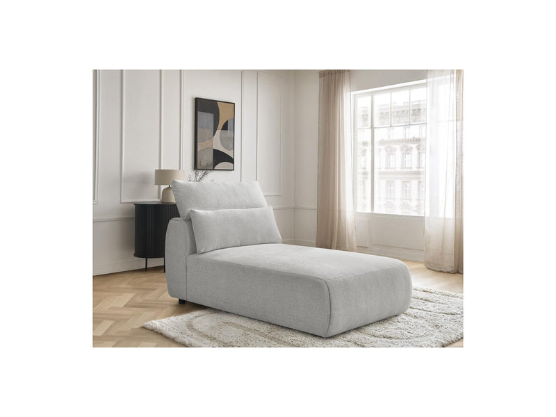 Jana - Méridienne Avec Têtière Pour Canapé Modulable - Tissu Chiné