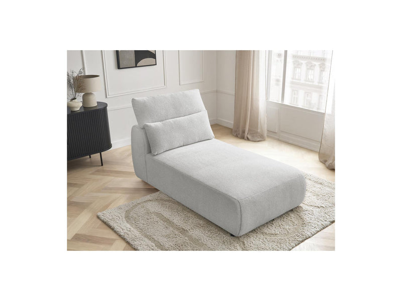 Jana - Méridienne Avec Têtière Pour Canapé Modulable - Tissu Chiné