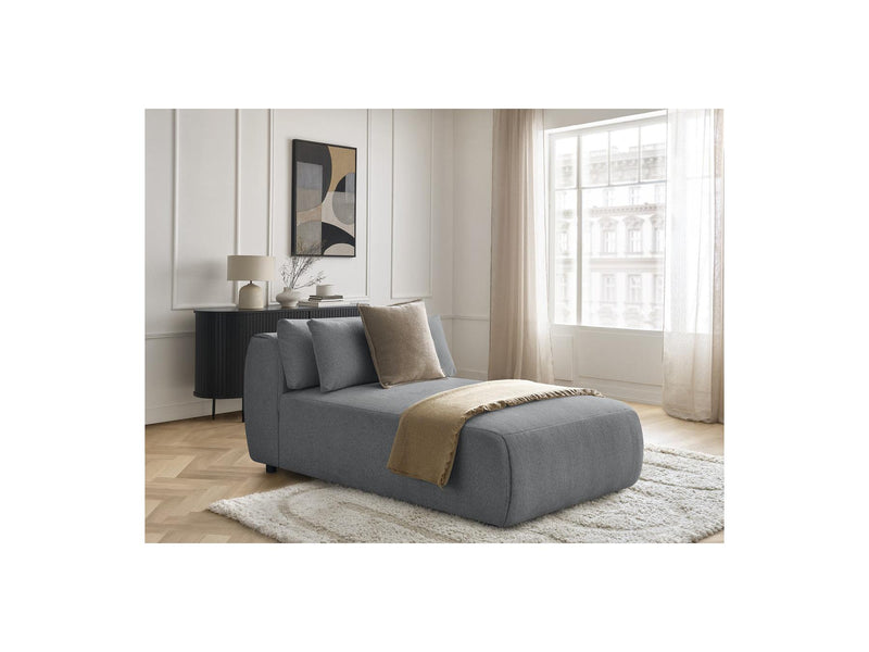 Jana - Méridienne Avec Têtière Pour Canapé Modulable - Tissu Chiné