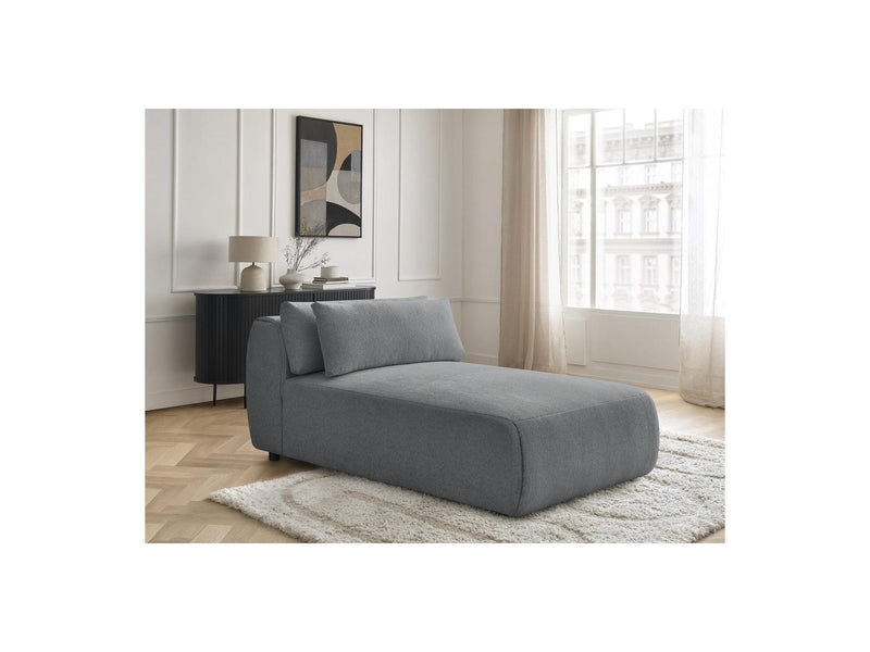 Jana - Méridienne Avec Têtière Pour Canapé Modulable - Tissu Chiné