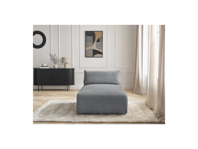 Jana - Méridienne Avec Têtière Pour Canapé Modulable - Tissu Chiné