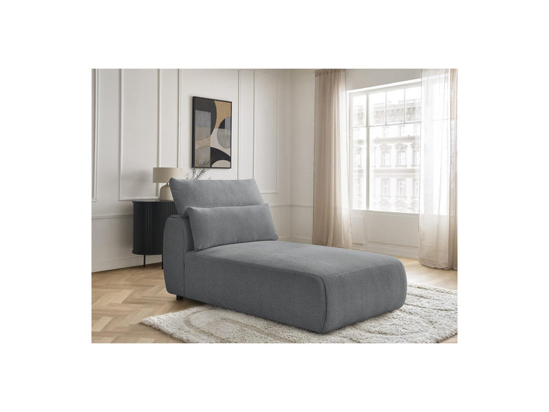 Jana - Méridienne Avec Têtière Pour Canapé Modulable - Tissu Chiné