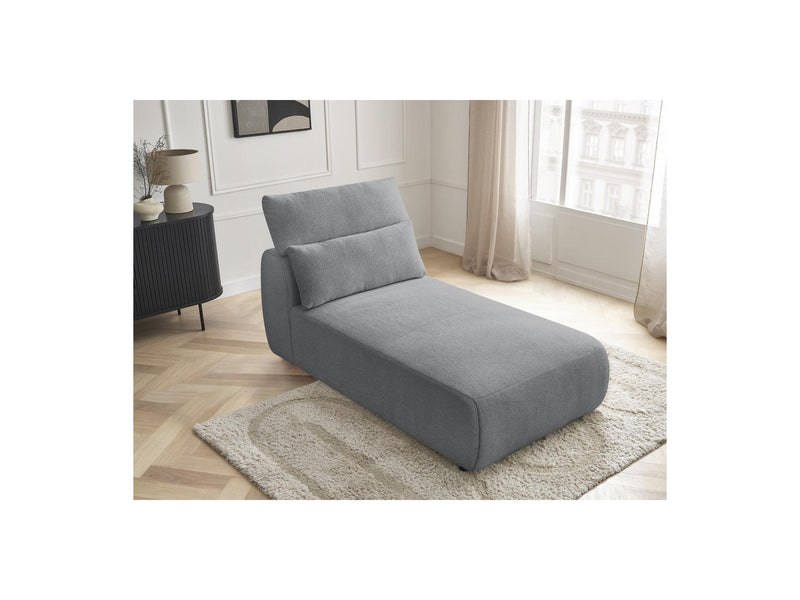 Jana - Méridienne Avec Têtière Pour Canapé Modulable - Tissu Chiné