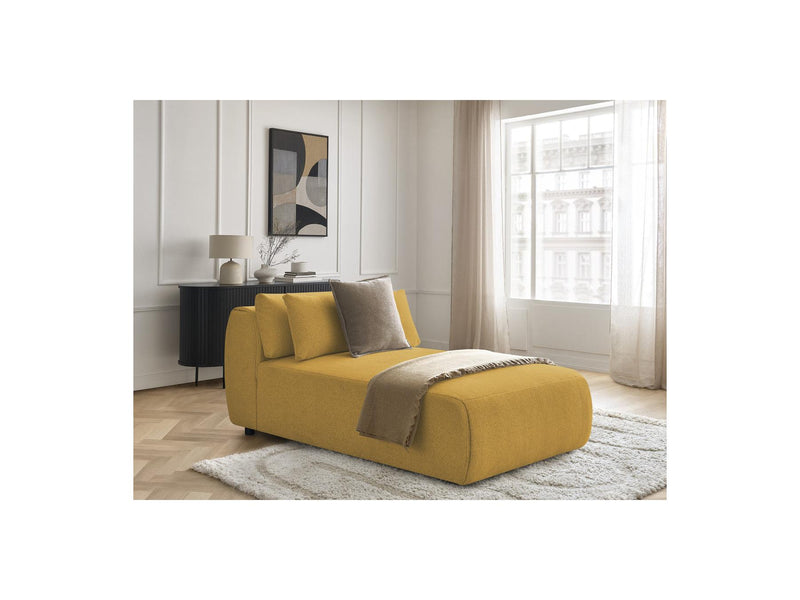 Jana - Méridienne Avec Têtière Pour Canapé Modulable - Tissu Chiné