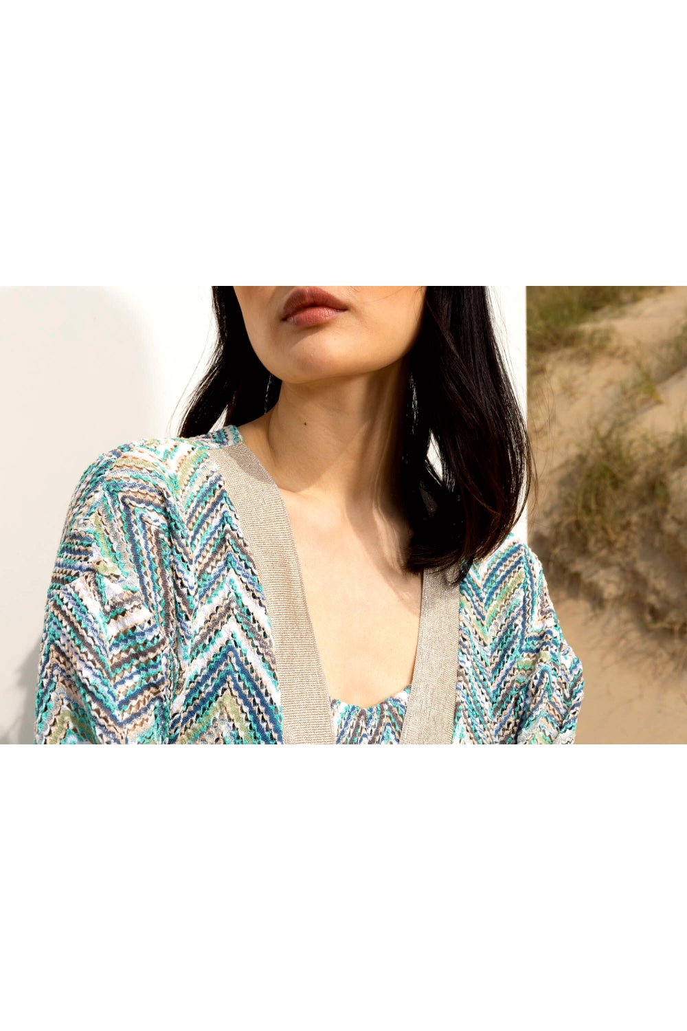 Kimono Maggie Zigzag - Blå