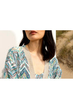 The Maggie Zigzag Blue Kimono