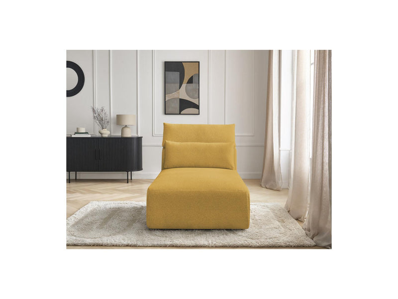 Jana - Méridienne Avec Têtière Pour Canapé Modulable - Tissu Chiné