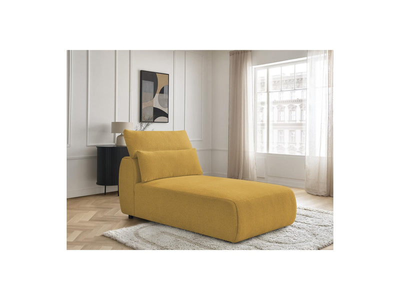 Jana - Méridienne Avec Têtière Pour Canapé Modulable - Tissu Chiné