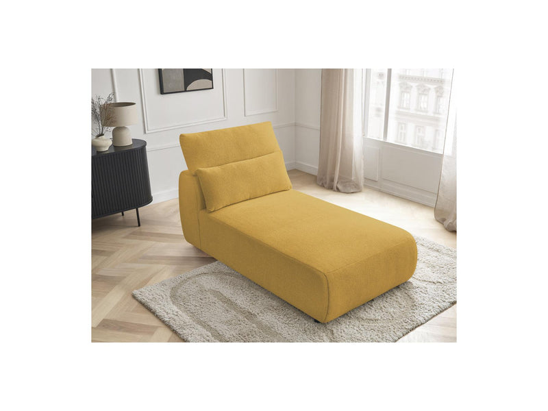 Jana - Méridienne Avec Têtière Pour Canapé Modulable - Tissu Chiné