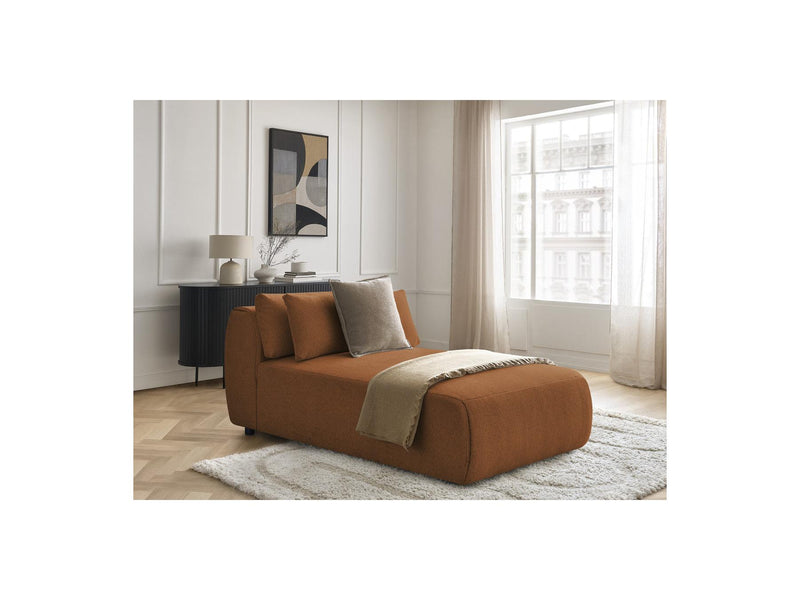 Jana - Méridienne Avec Têtière Pour Canapé Modulable - Tissu Chiné
