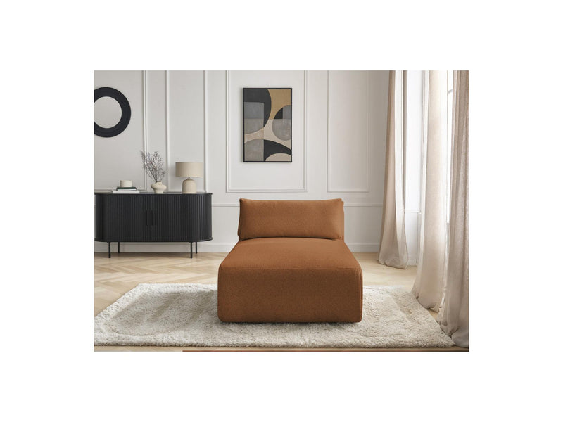 Jana - Méridienne Avec Têtière Pour Canapé Modulable - Tissu Chiné