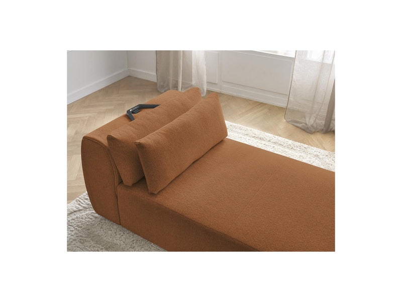 Jana - Méridienne Avec Têtière Pour Canapé Modulable - Tissu Chiné