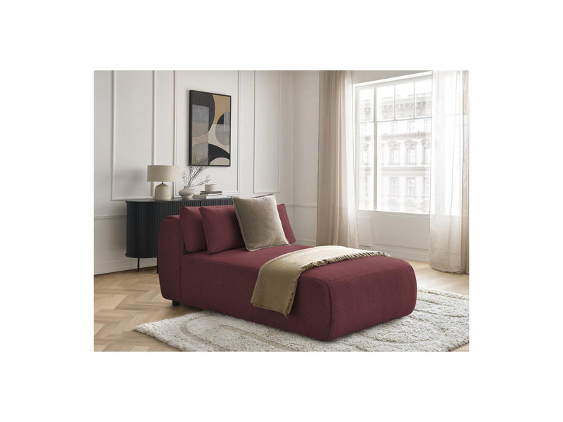 Jana - Méridienne Avec Têtière Pour Canapé Modulable - Tissu Chiné