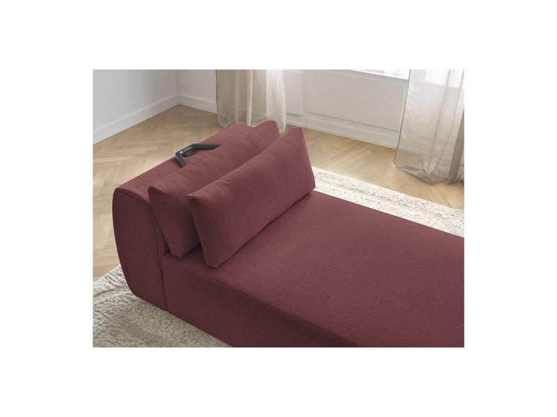 Jana - Méridienne Avec Têtière Pour Canapé Modulable - Tissu Chiné