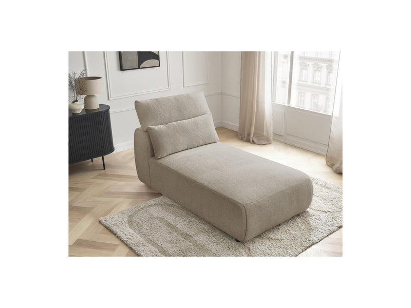 Jana - Méridienne Avec Têtière Pour Canapé Modulable - Tissu Chiné