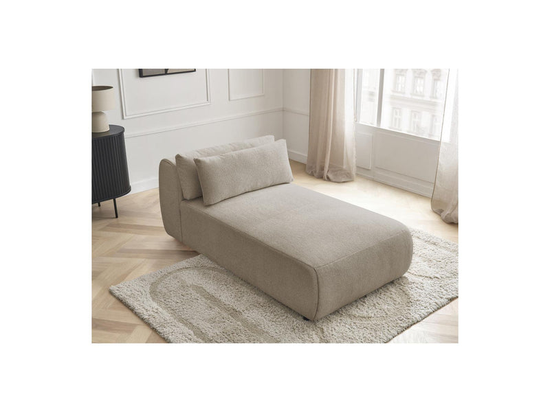 Jana - Méridienne Avec Têtière Pour Canapé Modulable - Tissu Chiné
