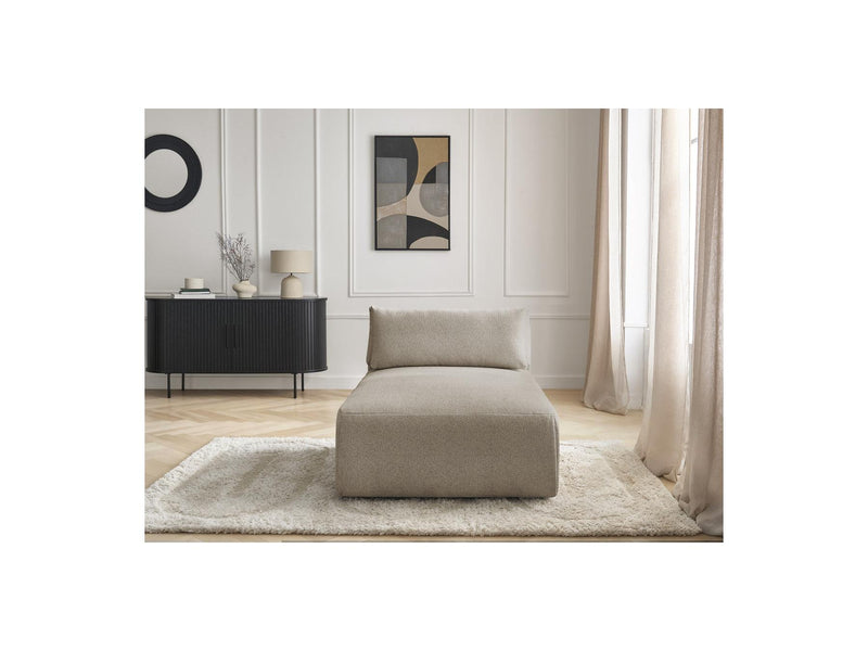 Jana - Méridienne Avec Têtière Pour Canapé Modulable - Tissu Chiné