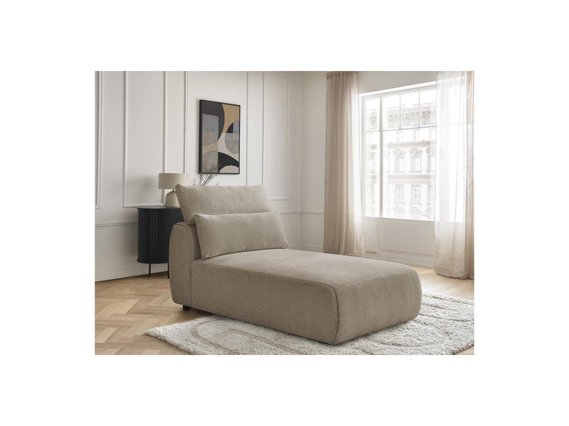Jana - Méridienne Avec Têtière Pour Canapé Modulable - Tissu Chiné