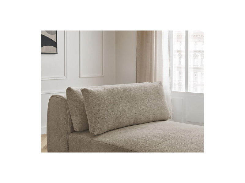 Jana - Méridienne Avec Têtière Pour Canapé Modulable - Tissu Chiné