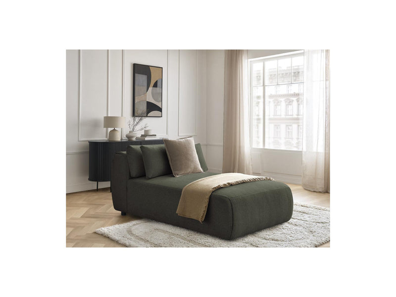 Jana - Méridienne Avec Têtière Pour Canapé Modulable - Tissu Chiné