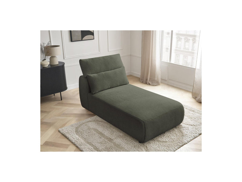 Jana - Méridienne Avec Têtière Pour Canapé Modulable - Tissu Chiné