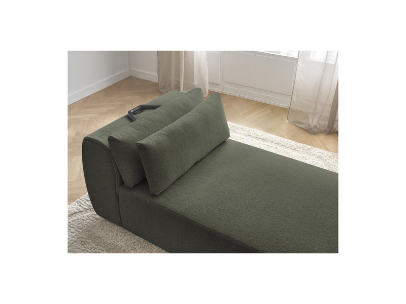Jana - Méridienne Avec Têtière Pour Canapé Modulable - Tissu Chiné
