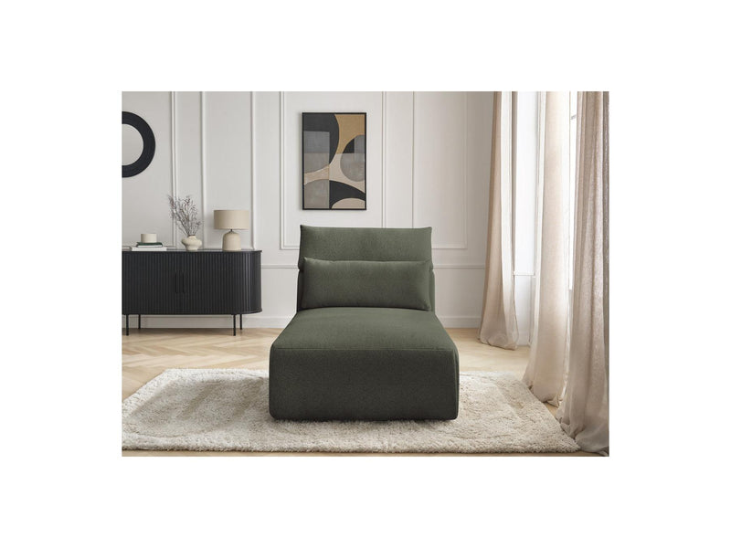 Jana - Méridienne Avec Têtière Pour Canapé Modulable - Tissu Chiné